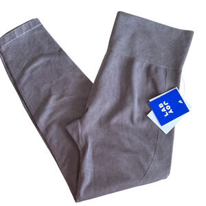 JoyLab Women's Iron Gray High-Rise Ribbed Seamless Leggings - Size Large - NWT